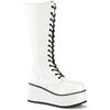 DemoniaCult - TRASHVILLE502 Bottes de plateforme - Blanc/Noir Product image